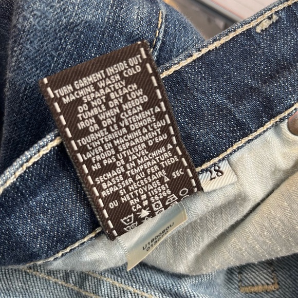 74AM Jeans 7 for All Mankind Straight Leg Denim Medium Wash Sz 28 EUC - Picture 10 of 10